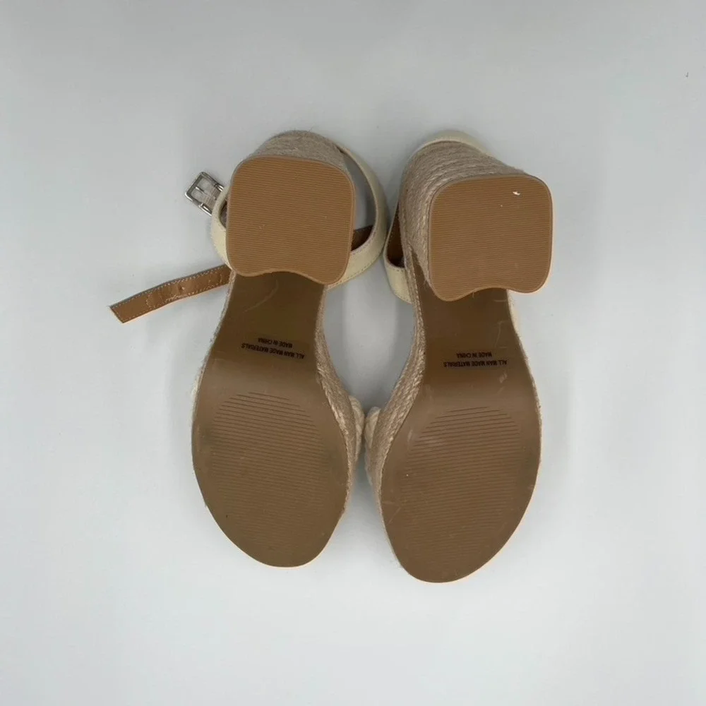 Dolce Vita Women's Walley Sandal Sz 7.5 Off‎ White Espadrille Block Heel